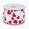 Cream and Red Sparkling Heart
