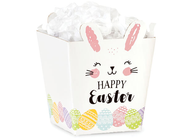 Happy Easter Bunny Sweet Treat Box, 4x4x4.5", 6 Pack