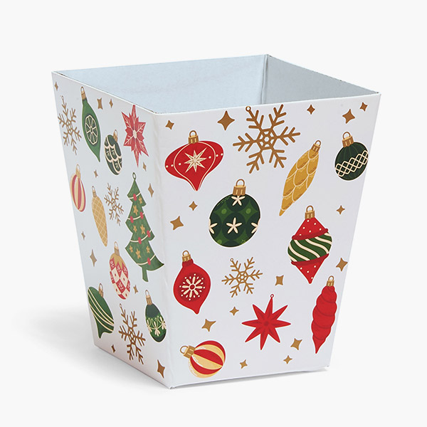 Christmas Vintage Ornaments Sweet Treat Box, 4x4x4.5", 6 Pack
