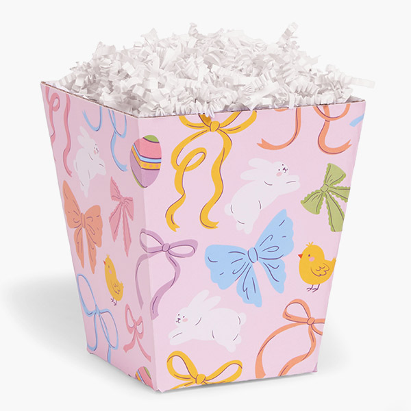 Easter Bows Gourmet Sweet Treat Box, 4x4x4.5", 6 Pack