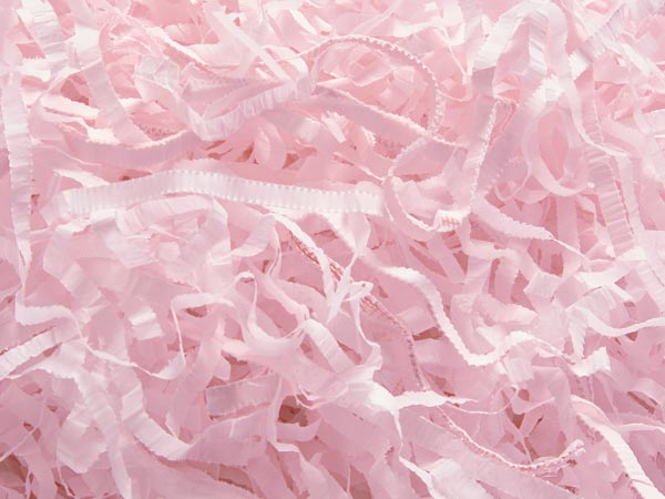 Blush Pink Color Tissue Shred, 18 oz. Bag