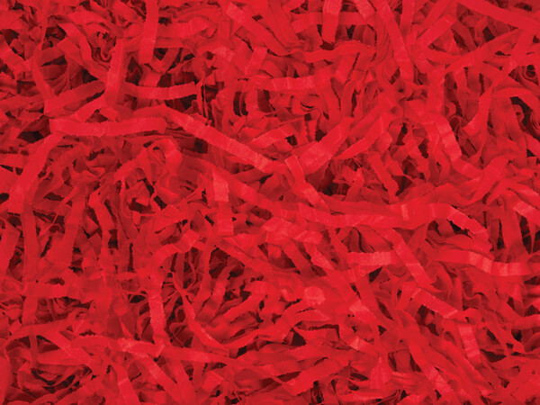 Red Color Tissue Paper Shred, 18 oz. Bag