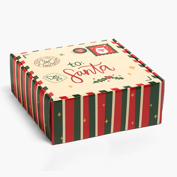 Letters to Santa Gourmet Shipping Box, 8x8x3", 6 Pack