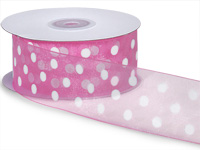 Ribbon Tulle White w/ Silver Metallic Dots, 6 x 25 yds. | The Container Store