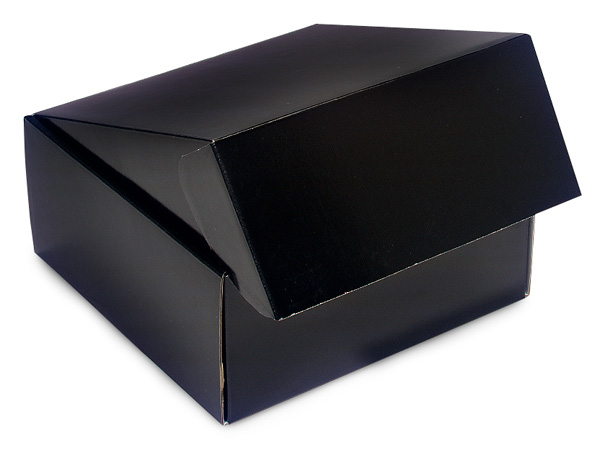 Black Gourmet Shipping Box, 9x9x4", 6 Pack