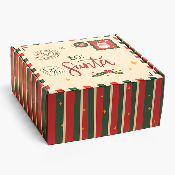 Letters to Santa Gourmet Shipping Box, 9x9x4", 6 Pack