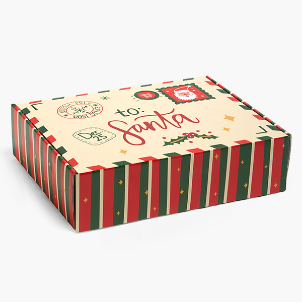 Letters to Santa Gourmet Shipping Box, 12x9x3", 6 Pack
