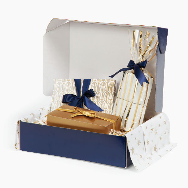 Navy Blue Gourmet Shipping Box