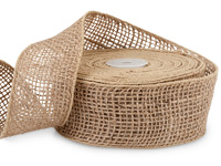 Natural Wired 2 1/2 inch x 10 Yards Burlap Ribbon - by Jam Paper