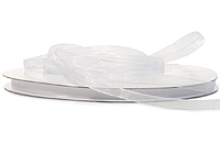 Outus Shimmer Sheer Organza Ribbon, 49 Yard (White, 1.6 inch)