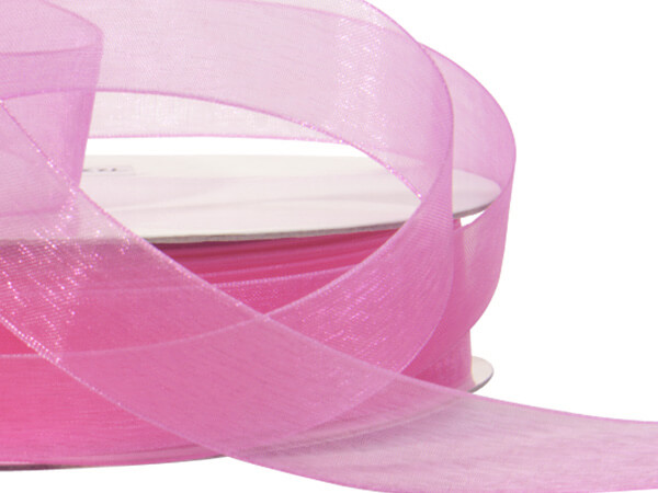 Pretty Pink Sheer Organza Ribbon, 7/8"x100 yards