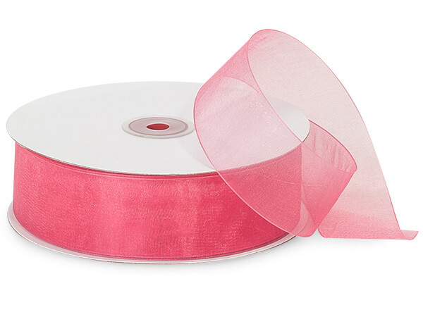  Coral Rose Double Face Satin Ribbon
