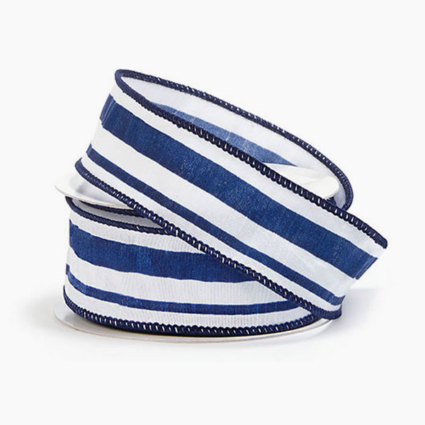 Navy Stripe Ribbon