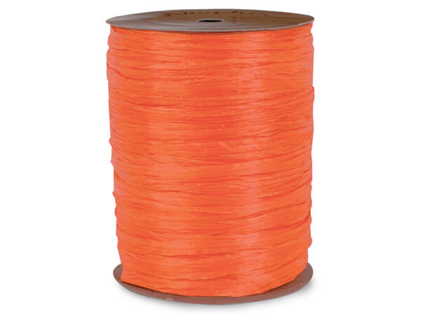 100 Yards Premium Matte Raffia Ribbon Orange 