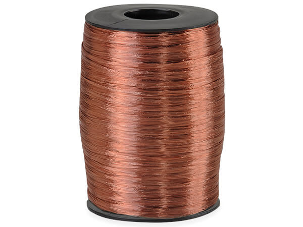 Copper Pearlized Raffia Ribbon, 500 yards