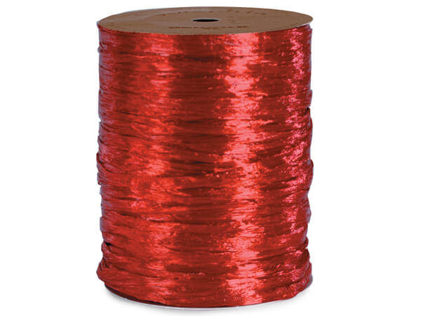 Red Pearlized Raffia