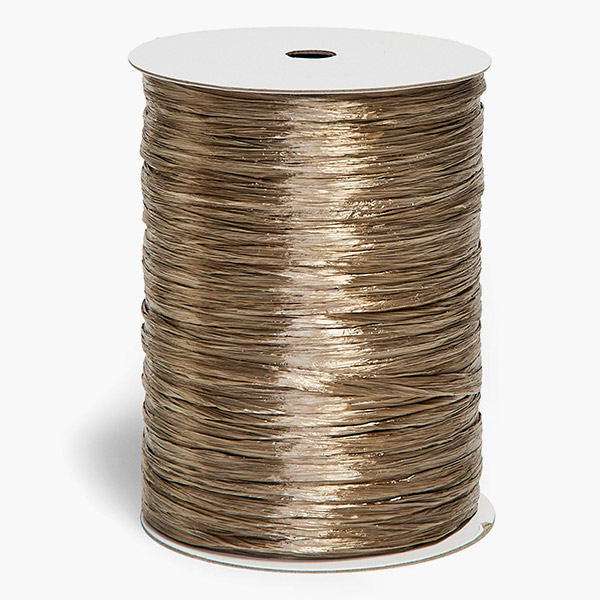 Chocolate Brown Pearlized Raffia