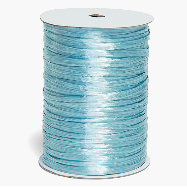 Pearlized Light Blue Raffia