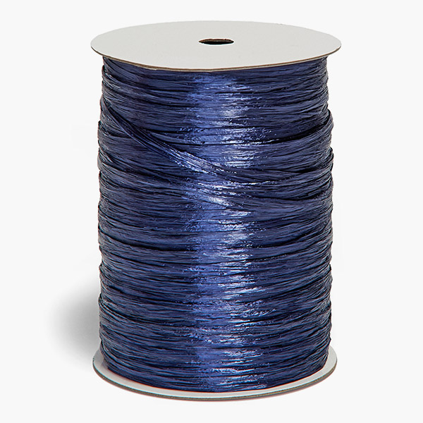 Navy Blue Pearlized Raffia