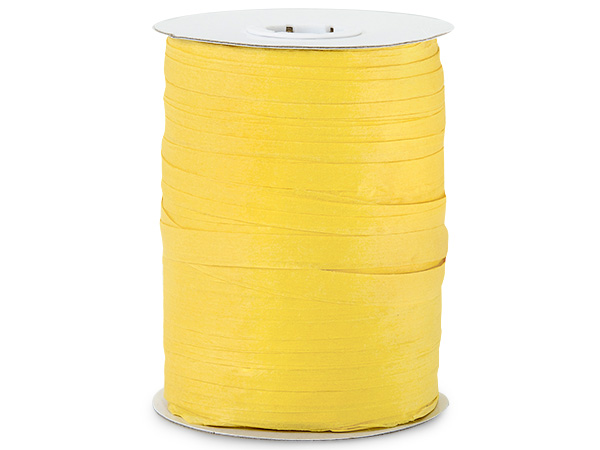 Sunshine Yellow Paper Raffia Ribbon, 100 yards