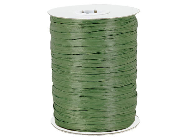 Olive Green Paper Raffia