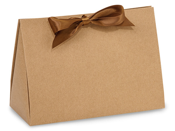 Kraft Purse Tote Gift Bags, Large 8x3.5 x5.5"
