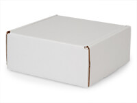 White Kraft Tab Lock Mailer Boxes, 8x8x3.5