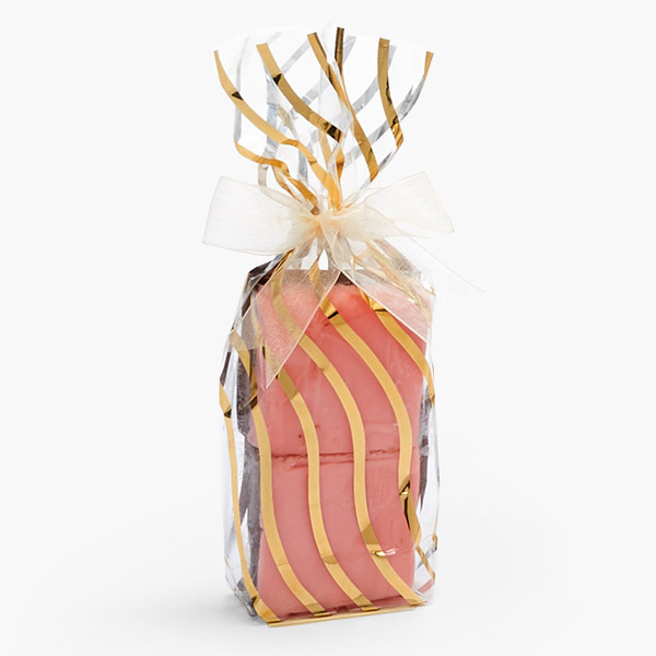 Gold Twist 1.4 mil Cello Bags, 2.25x1.5x8.75", 100 Pack