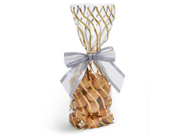  Metallized Gold Twist Poly Cello Bags