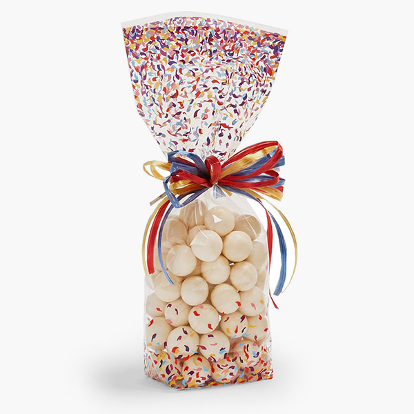 Confetti Sprinkles 1.4 mil Cello Bags, 2.75x2x10.5", 100 Pack