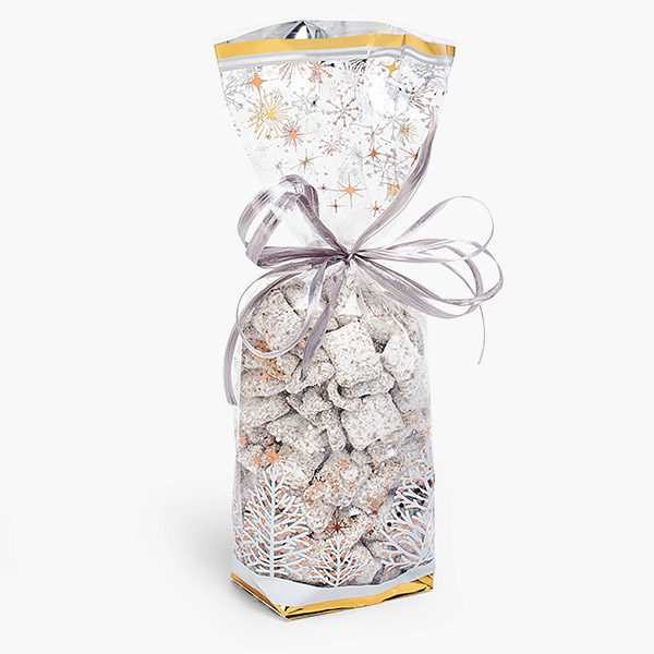 Sparkling Christmas Hard Bottom 1.4 Cello Bags, 2.75x2x10.5", 100 Pack