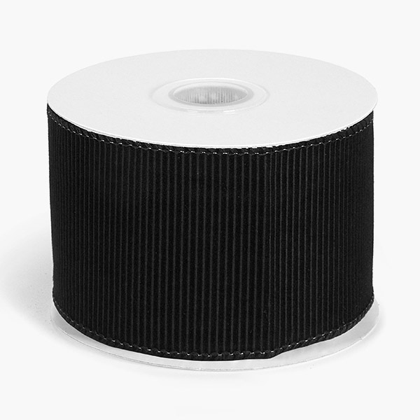 Black Ribbed Velvet Wired Ribbon, 2-1/2"x10 yards