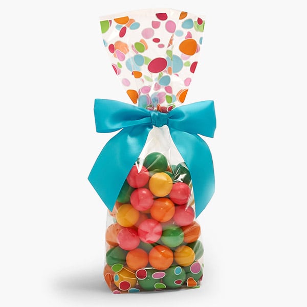 Candy Dots 1.4 mil Cello Bags, 3.5x2.25x12", 100 Pack