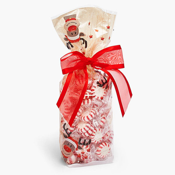 Reindeer Hard Bottom 1.4 mil Cello Bags, 2.75x2x10.5", 100 Pack