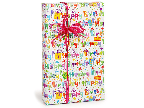 Birthday Rave Wrapping Paper 24"x85'  Roll