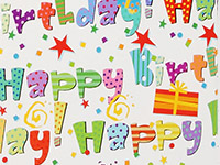 Birthday Rave Wrapping Paper 24x85' Roll