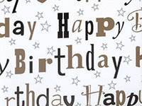 Nashville Wraps Happy Birthday Bash Wrapping Paper, 24x85' Roll