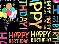 Nashville Wraps Happy Birthday Bash Wrapping Paper, 24x85' Roll