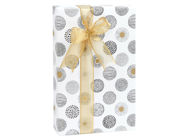Flower Wrapping Paper,White Flower Bouquet Wrapping Paper Gift