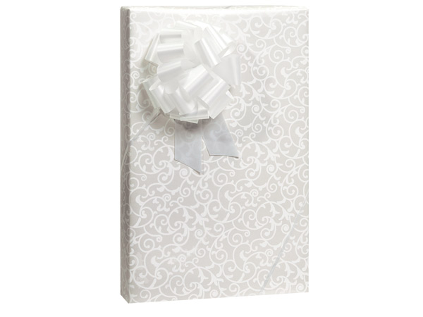 Wedding Wrapping Paper White Wedding Floral Wrapping Paper Elegance Wrapped  in Every Detail 