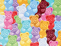 Gummy Bear Birthday Backdrop Banner Background Cartoon Party Decoration  7x5ft