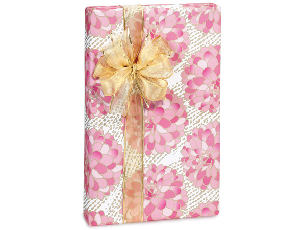 *Gilded Blooms Wrapping Paper, 24"x85' Roll