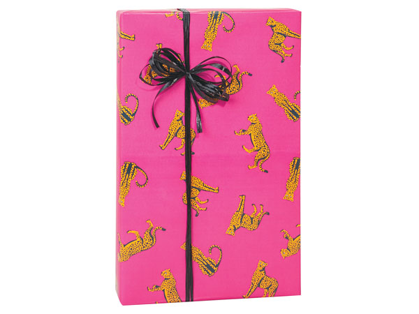 Hot Pink Cheetah 24"x417', Gift Wrap Counter Roll