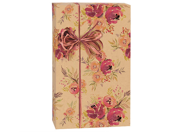Romantic Blooms Gift Wrap, 24"x85' Roll