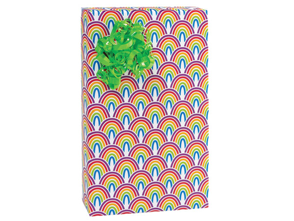 Rainbow Gift Wrap 24"X417' Counter Roll