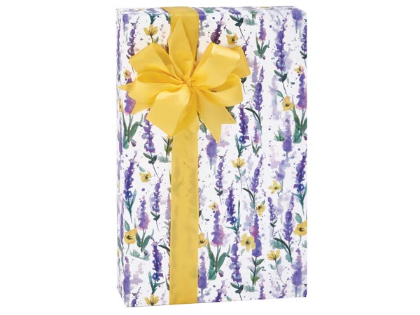 Watercolor Lavender Gift Wrap, 24"x417' Counter Roll