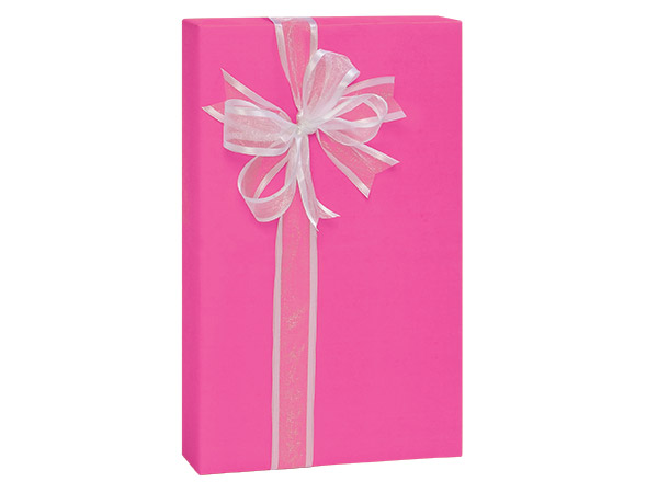 Barberrie Pink Matte Gift Wrap, 24"x417' Counter Roll