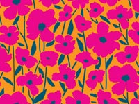 Geo Flowers Wrapping Paper, 24x85' Roll