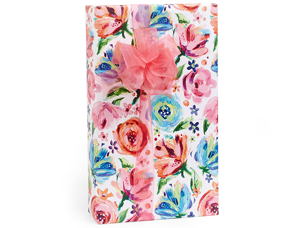 Posh Peonies Gift Wrap, 24"x85' Roll