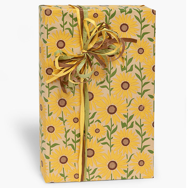 Summer Sunflower Gift Wrap, 24"x417' Counter Roll